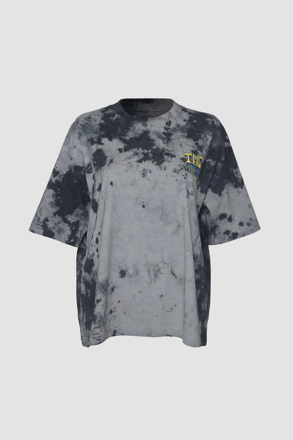 Grey/Black Two Stitches Tie Dye T-shirt — view 1