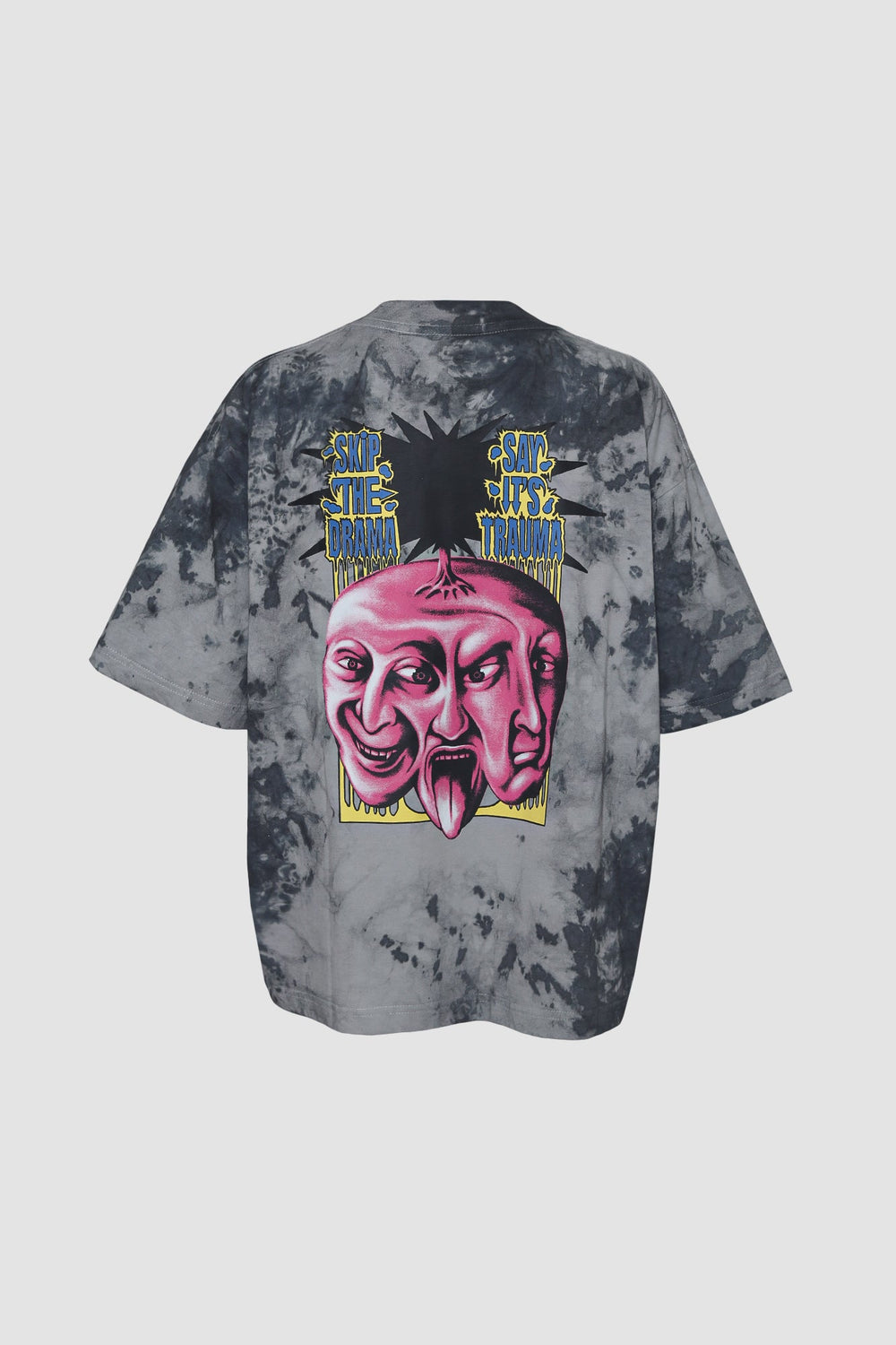 Grey/Black Two Stitches Tie Dye T-shirt — view 2