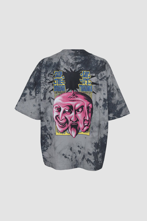 Grey/Black Two Stitches Tie Dye T-shirt — view 2