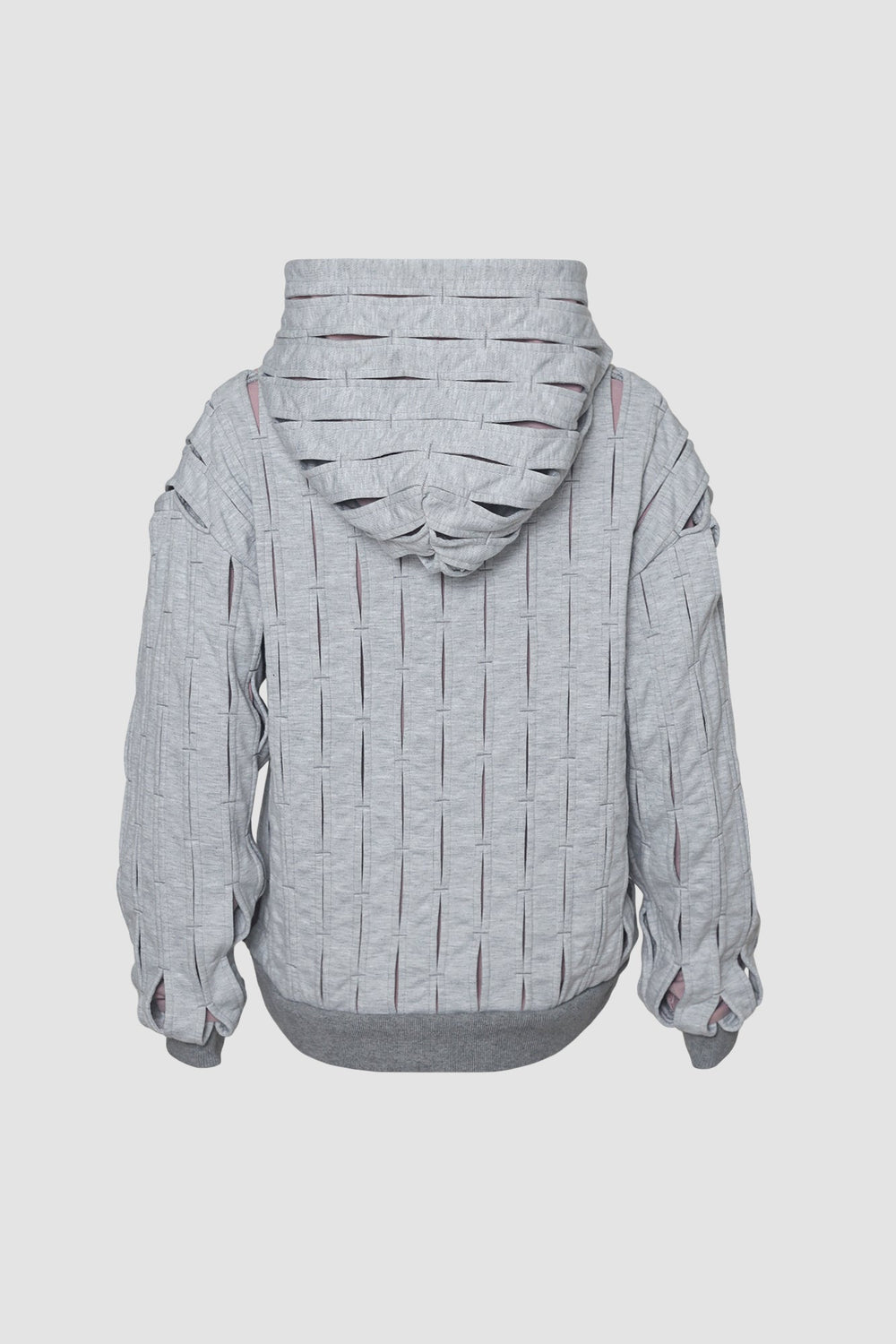 Specter Light Grey & Pink Zip-up Hoodie Jacket — view 2