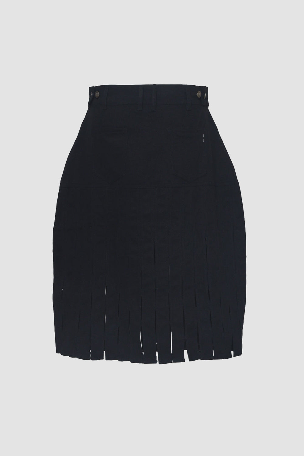 Black Halfway Denim Skirt — view 2