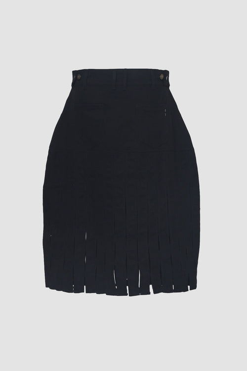 Black Halfway Denim Skirt — view 2