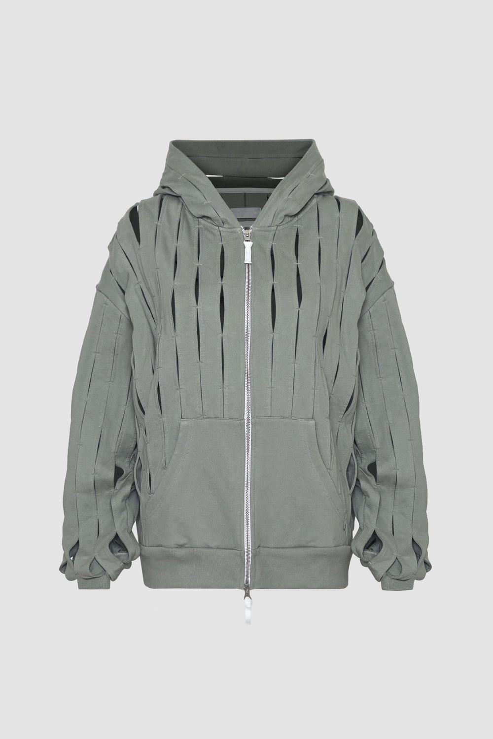Phantom Green Sage Zip-up Hoodie Jacket — view 1